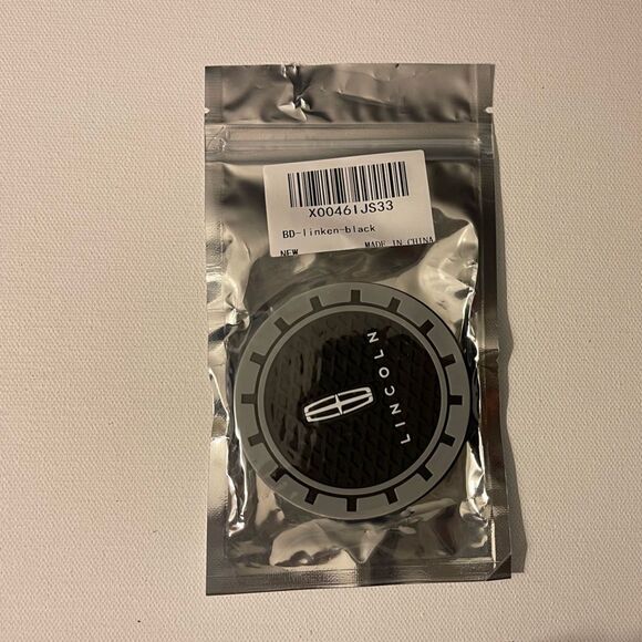 Lincoln Car cup Coasters in black. Set of 2 NWT - Picture 5 of 7